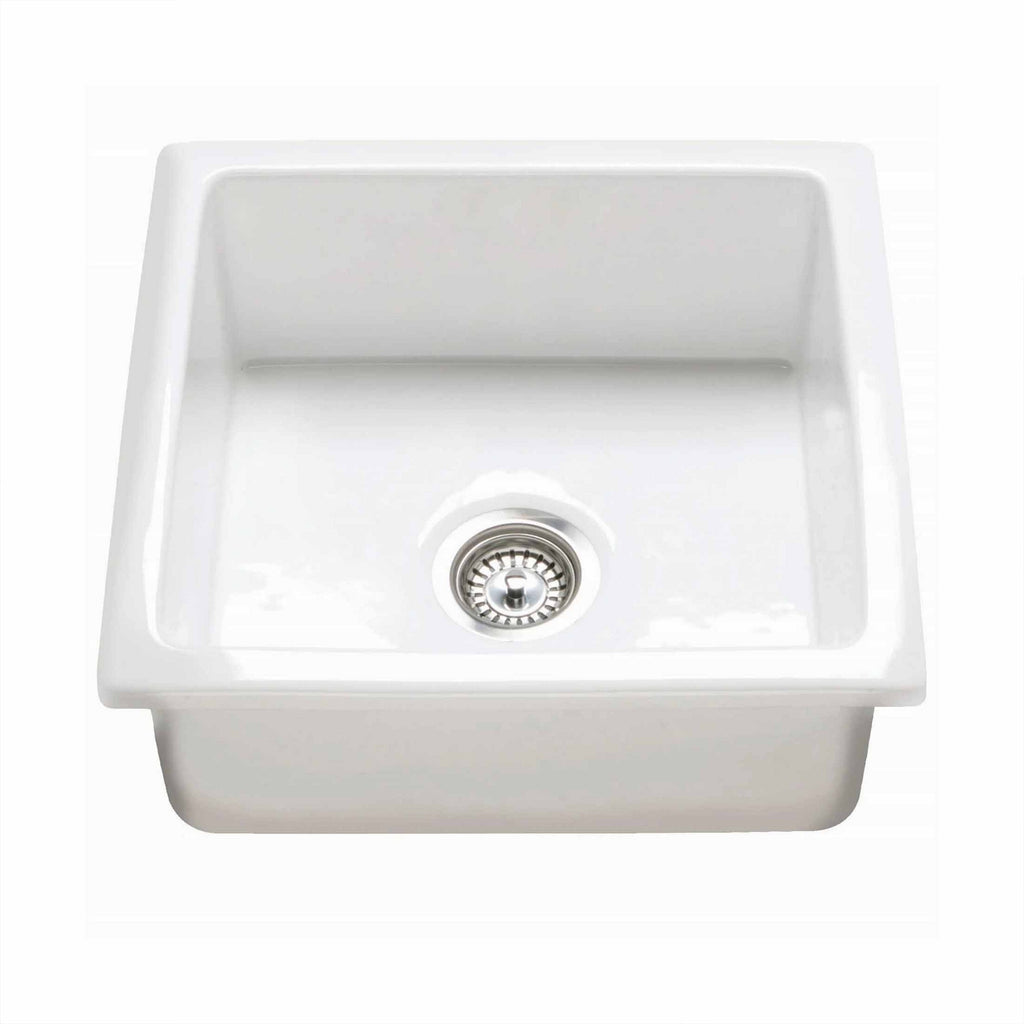 RAK Ceramics Gourmet 2 Belfast Style Fireclay Undermount Kitchen Sink - Gloss White