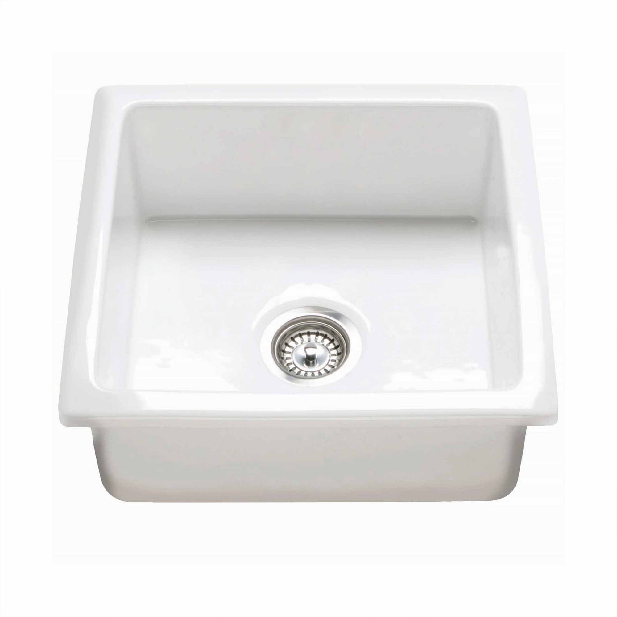 RAK Ceramics Gourmet 2 Belfast Style Fireclay Undermount Kitchen Sink - Gloss White