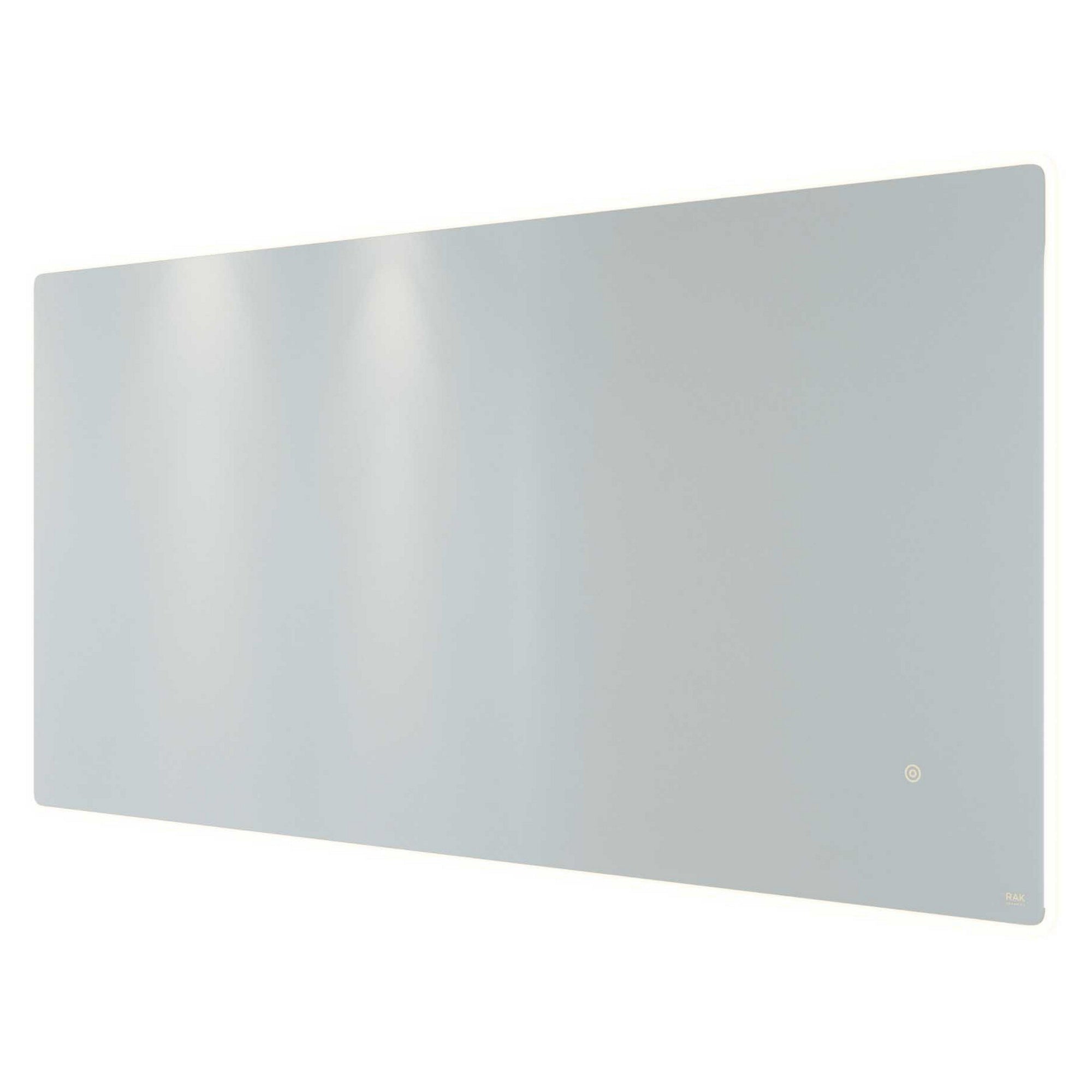 RAK Amethyst 1200x600mm Rectangular LED Illuminated Bathroom Mirror with Demister & Shaving Socket