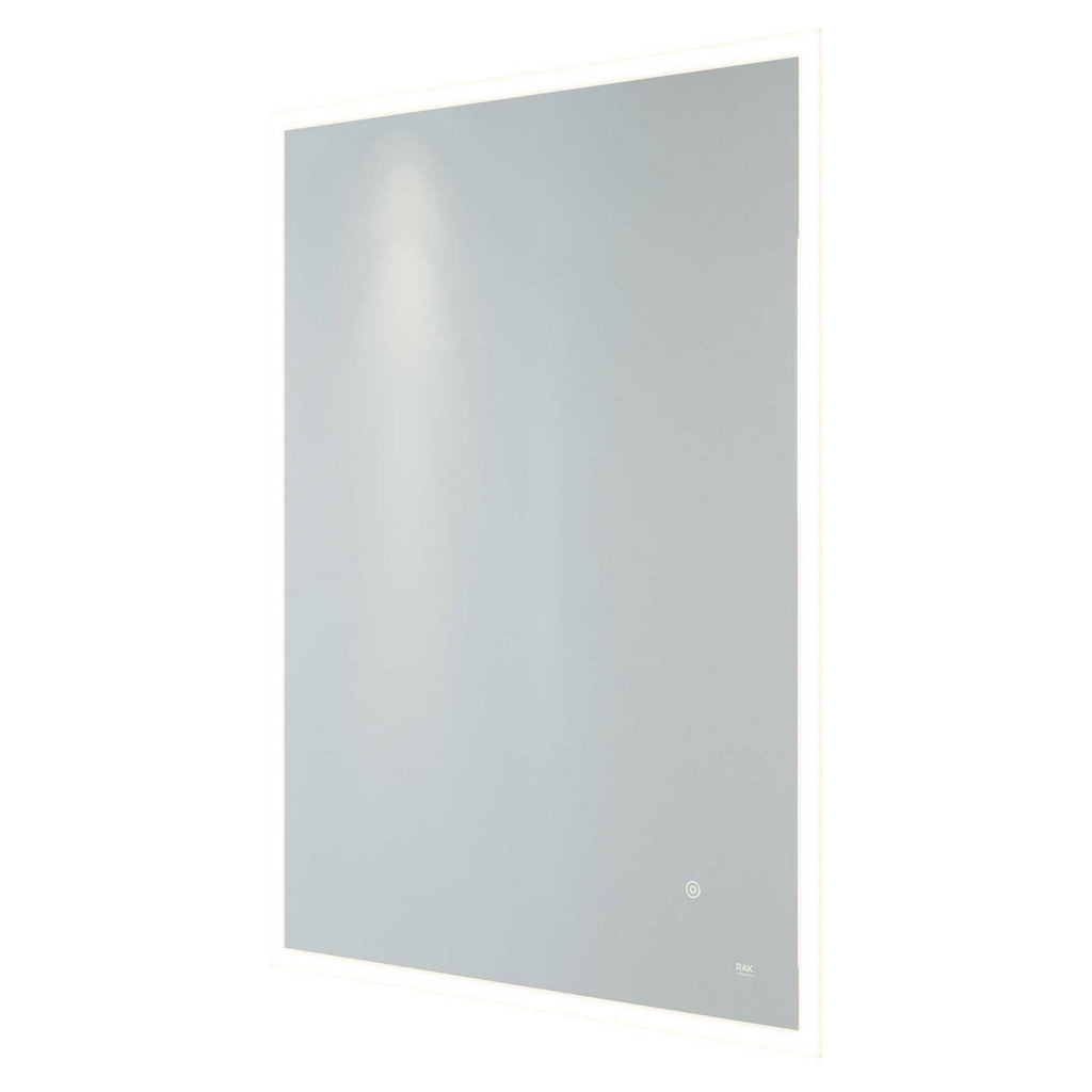RAK Cupid 600x800 Rectangular LED Illuminated Bathroom Mirror with Demister & Shaving Socket