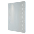 RAK Hestia 600x800mm Square Illuminated Bathroom Mirror with Demister, Shaver Socket & Touch Control, Silvery White IP44