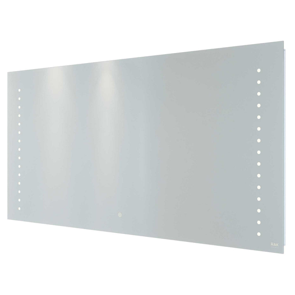 RAK Hestia 1200x600mm Rectangular Illuminated LED Bathroom Mirror with Demister & Shaving Socket