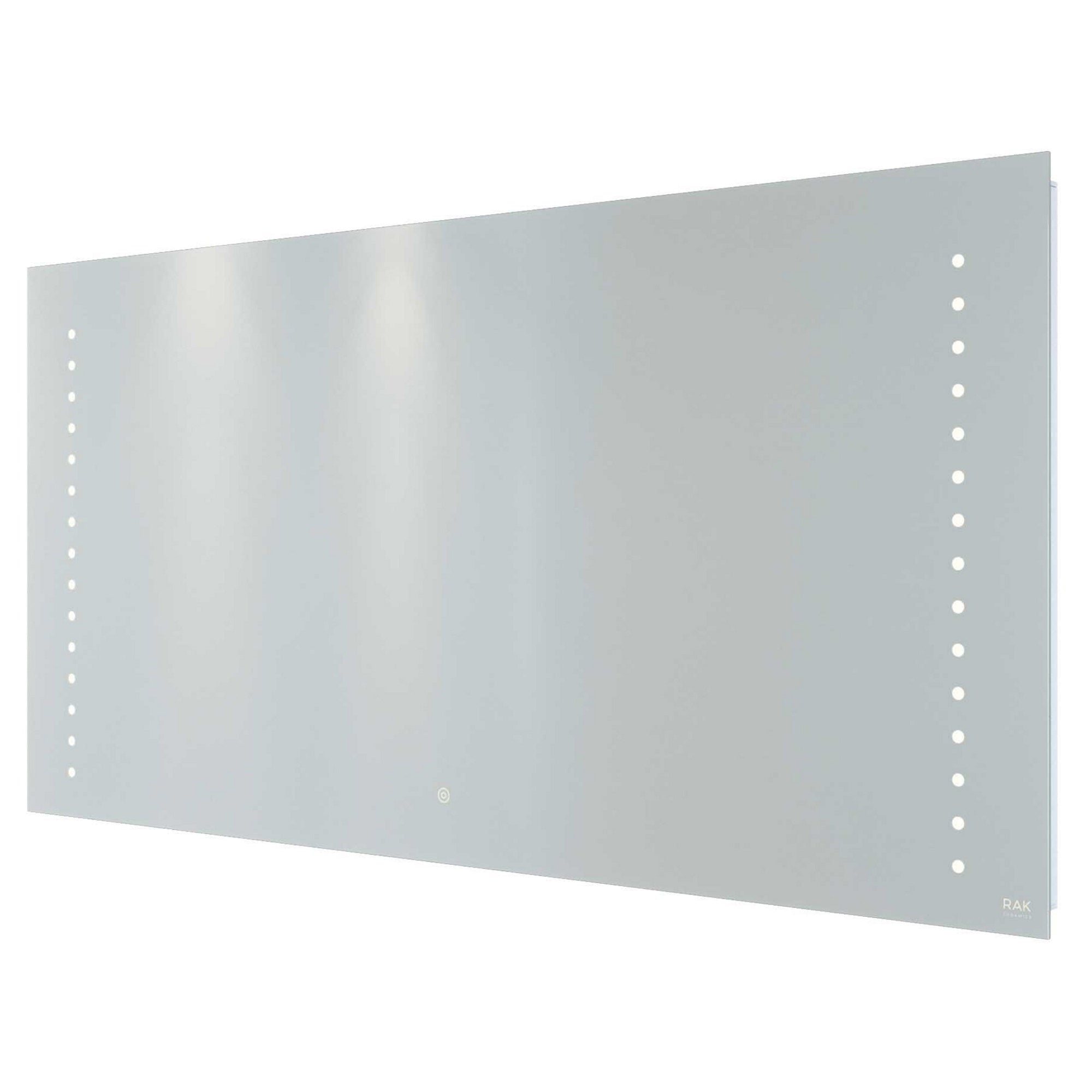 RAK Hestia 1200x600mm Rectangular Illuminated LED Bathroom Mirror with Demister & Shaving Socket