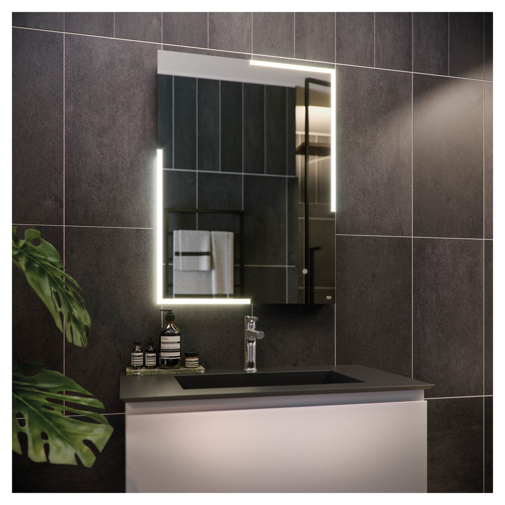 RAK Citrine 600x800 Rectangular Illuminated Bathroom Mirror with Touch Sensor & Demister