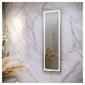 RAK Aquarius 420x1400mm Rectangular Silvery White LED Illuminated Bathroom Mirror with Touch Sensor & Demister Pad, IP44 Rated