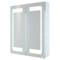 RAK Aphrodite 600x700mm LED Illuminated Double Door Bathroom Mirror Cabinet with Demister & Shaving Socket