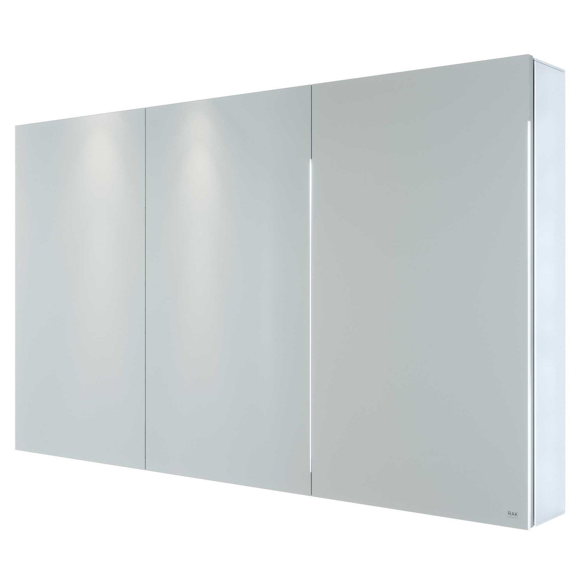 RAK Gemini 1200x700mm Silvery White Rectangular LED Illuminated Bathroom Mirror Cabinet
