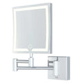 RAK Demeter 200x264mm Chrome Extending Square LED Bathroom Mirror with Touch Sensor, IP44 Rated