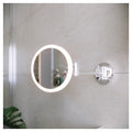 RAK Demeter Plus 200mm Round Chrome Magnetic Switch Illuminated Magnifying Bathroom Mirror IP44