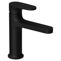 RAK Portofino Matt Black Modern Basin Mono Mixer Tap - Solid Brass Construction, 15-Year Guarantee