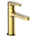 RAK Portofino Brushed Gold Modern Basin Mixer Tap - Solid Brass, Single Lever, WRAS Approved