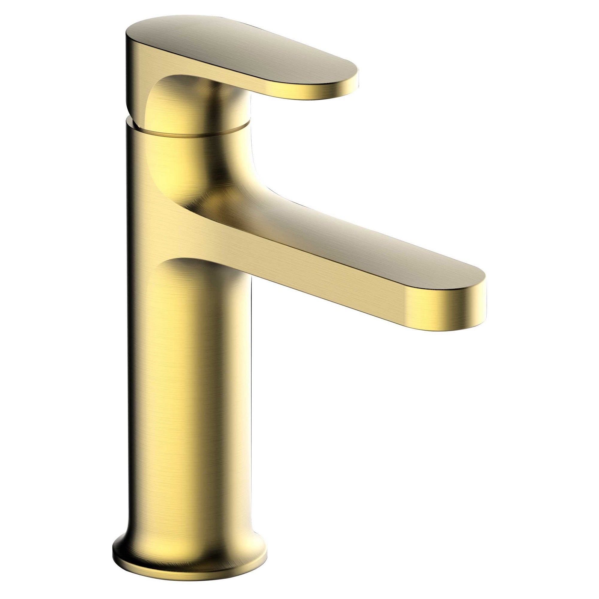 RAK Portofino Brushed Gold Modern Basin Mixer Tap - Solid Brass, Single Lever, WRAS Approved