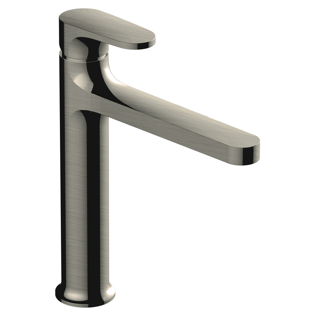 RAK Portofino Mid Height Basin Mixer Tap - Brushed Nickel, Solid Brass - 15-Year Guarantee