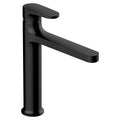 RAK Portofino Mid-Height Matt Black Basin Mixer Tap - Modern Solid Brass Design with 15-Year Guarantee