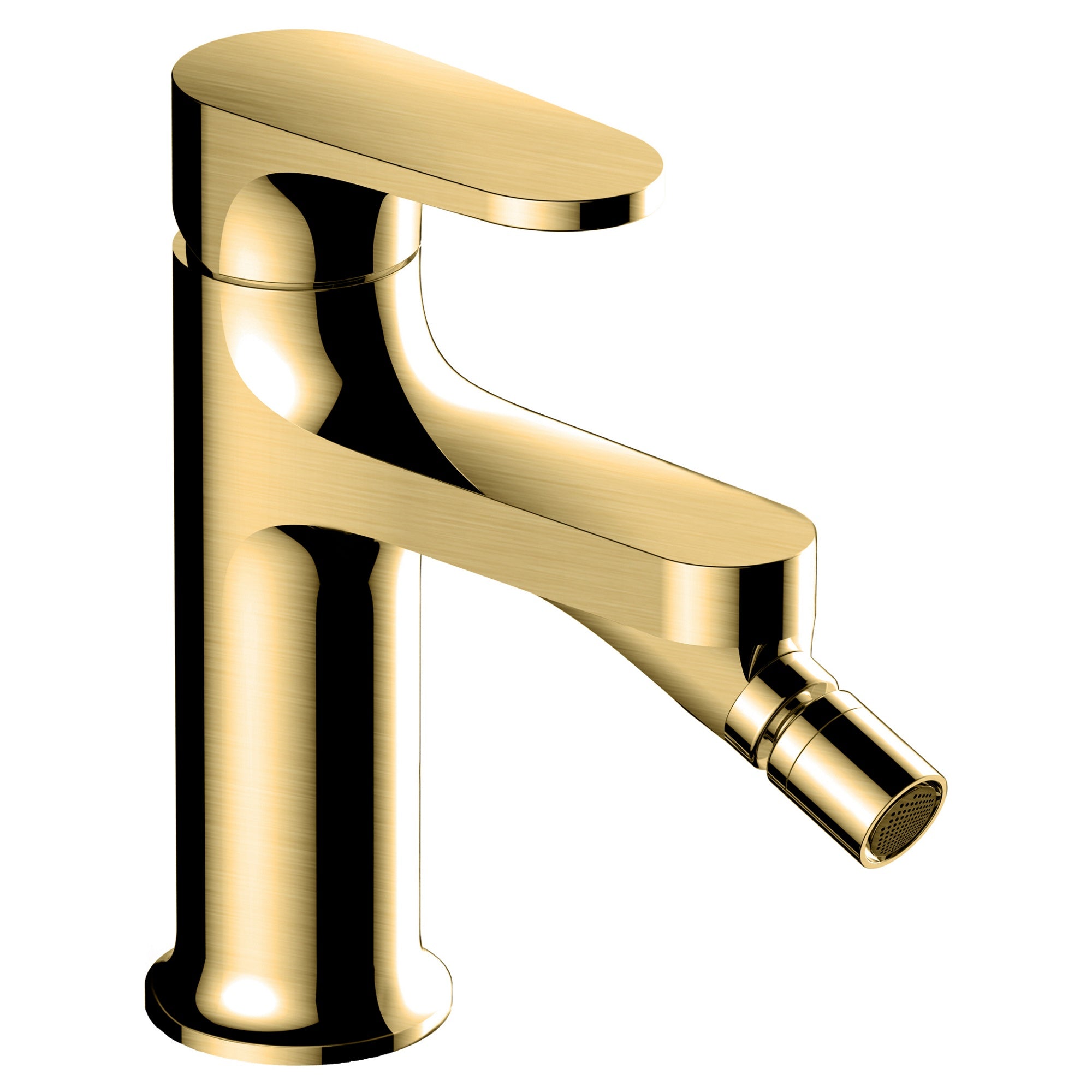 RAK Portofino Modern Bidet Mixer Tap, Brushed Gold Finish, Solid Brass Construction