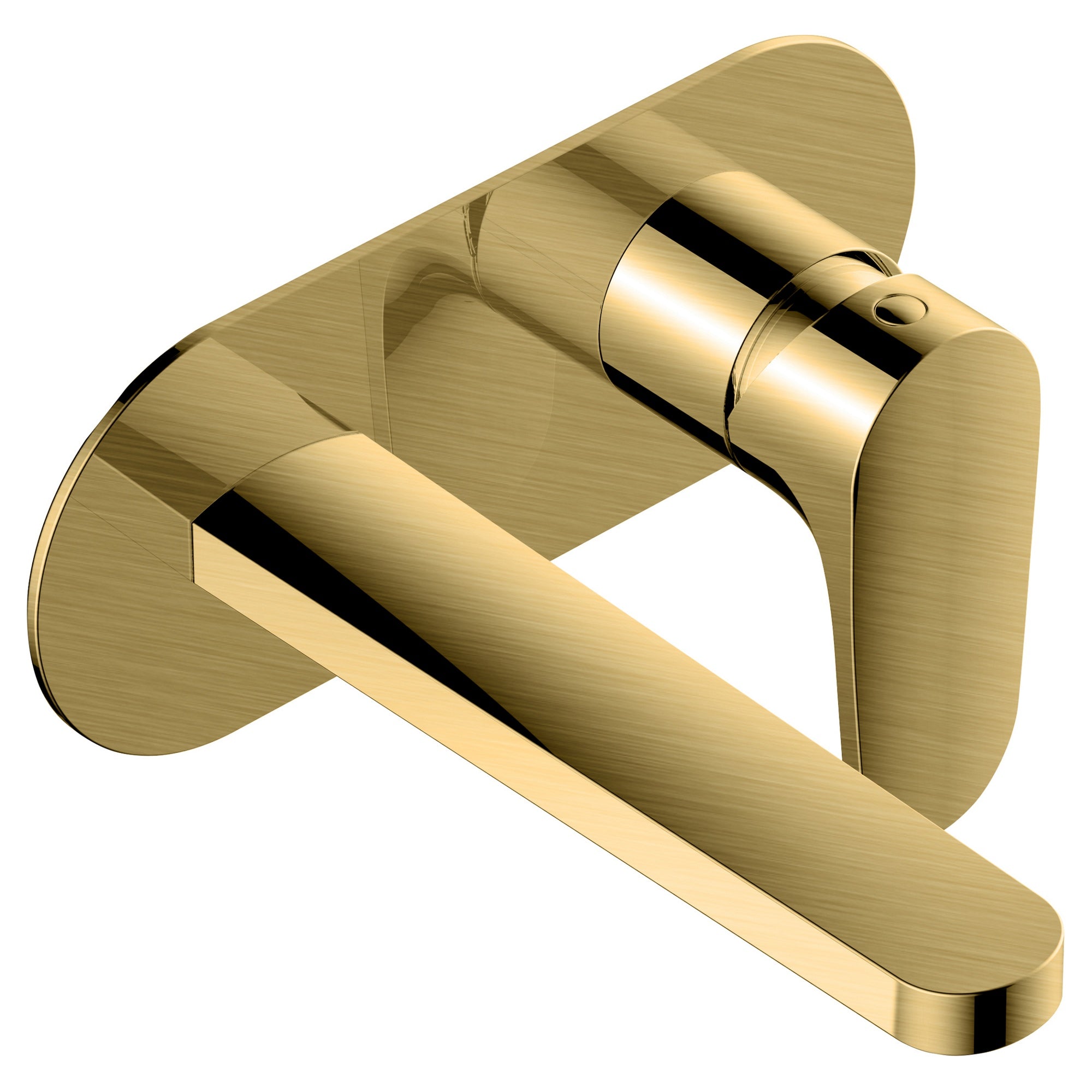 RAK Portofino Modern Brushed Gold Wall-Mounted Basin Mixer Tap, Solid Brass Construction