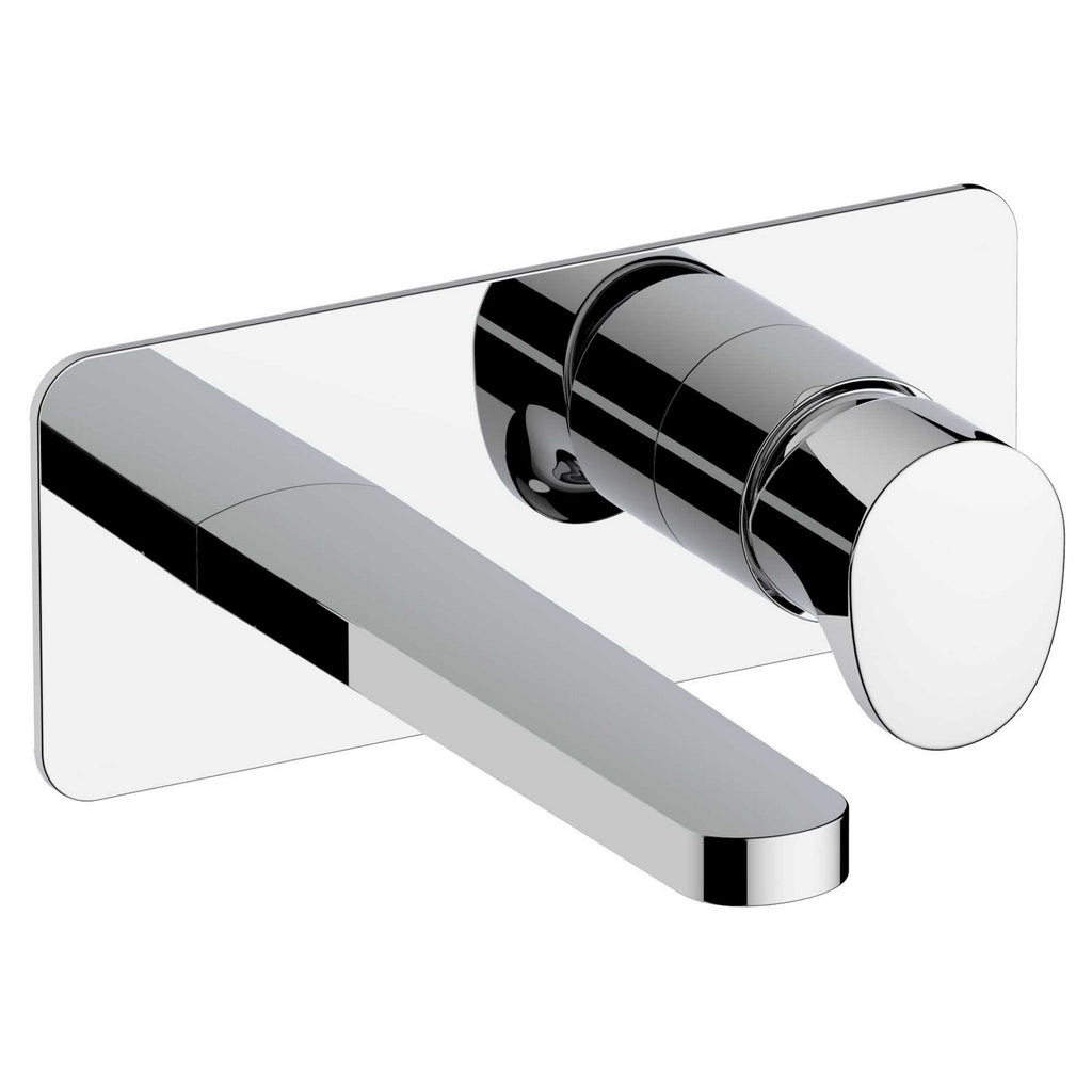 RAK Positano Wall Mounted Basin Mixer Tap - Polished Chrome, Modern Design, Solid Brass