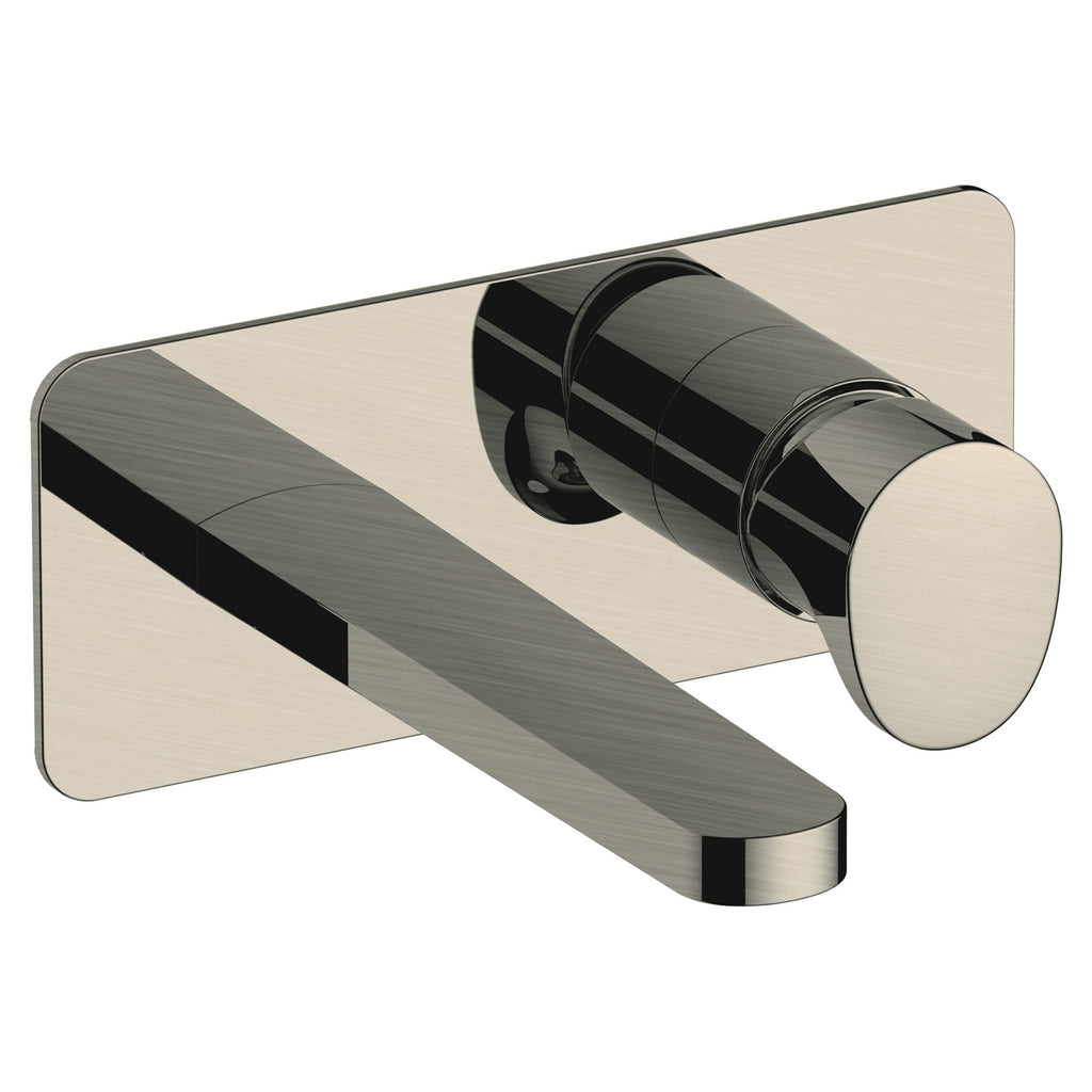 RAK Ceramics Positano Brushed Nickel Wall Mounted Basin Mixer Tap - Solid Brass & 15-Year Guarantee