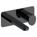 RAK Positano Matt Black Modern Wall Mounted Basin Mixer Tap - Durable Solid Brass Construction
