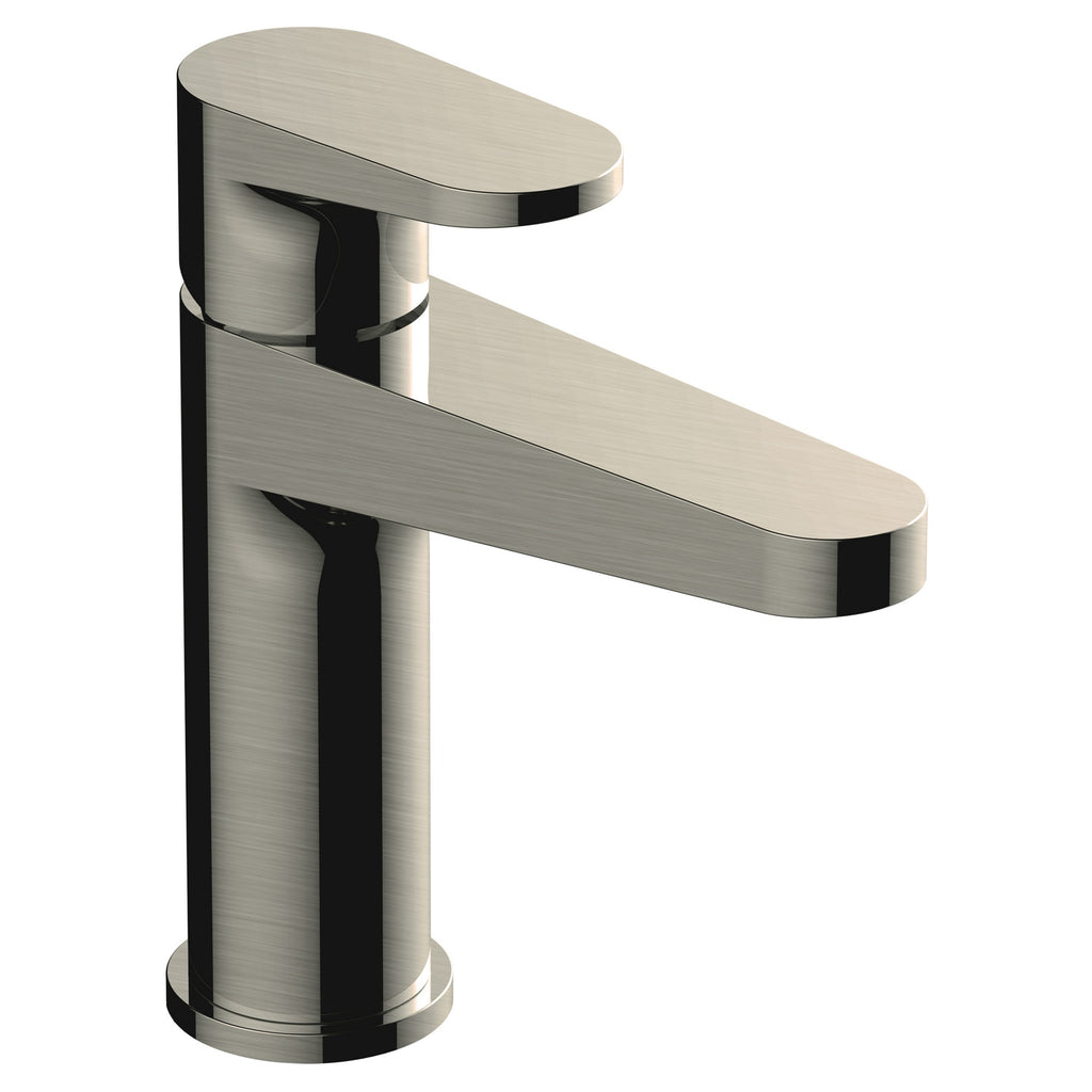 RAK Ischia Brushed Nickel Modern Basin Mixer Tap - Solid Brass, Single Lever, WRAS Approved