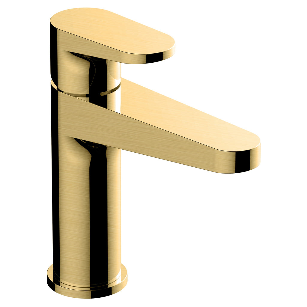 RAK Ischia Basin Mono Mixer Tap, Brushed Gold, Solid Brass, Modern Design, 15-Year Guarantee