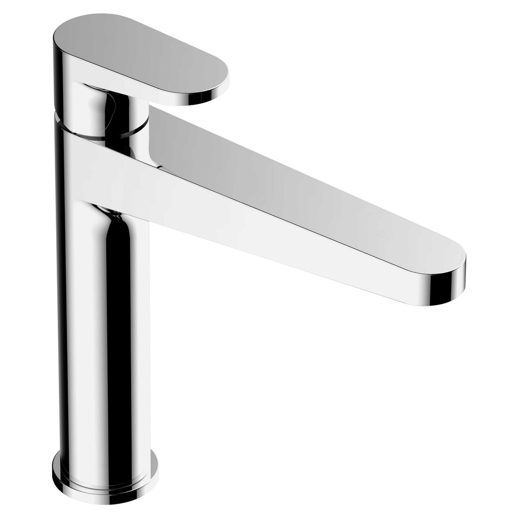 RAK Ischia Modern Basin Mixer Tap - Polished Chrome, Mid-Height, Solid Brass Construction for Lasting Style