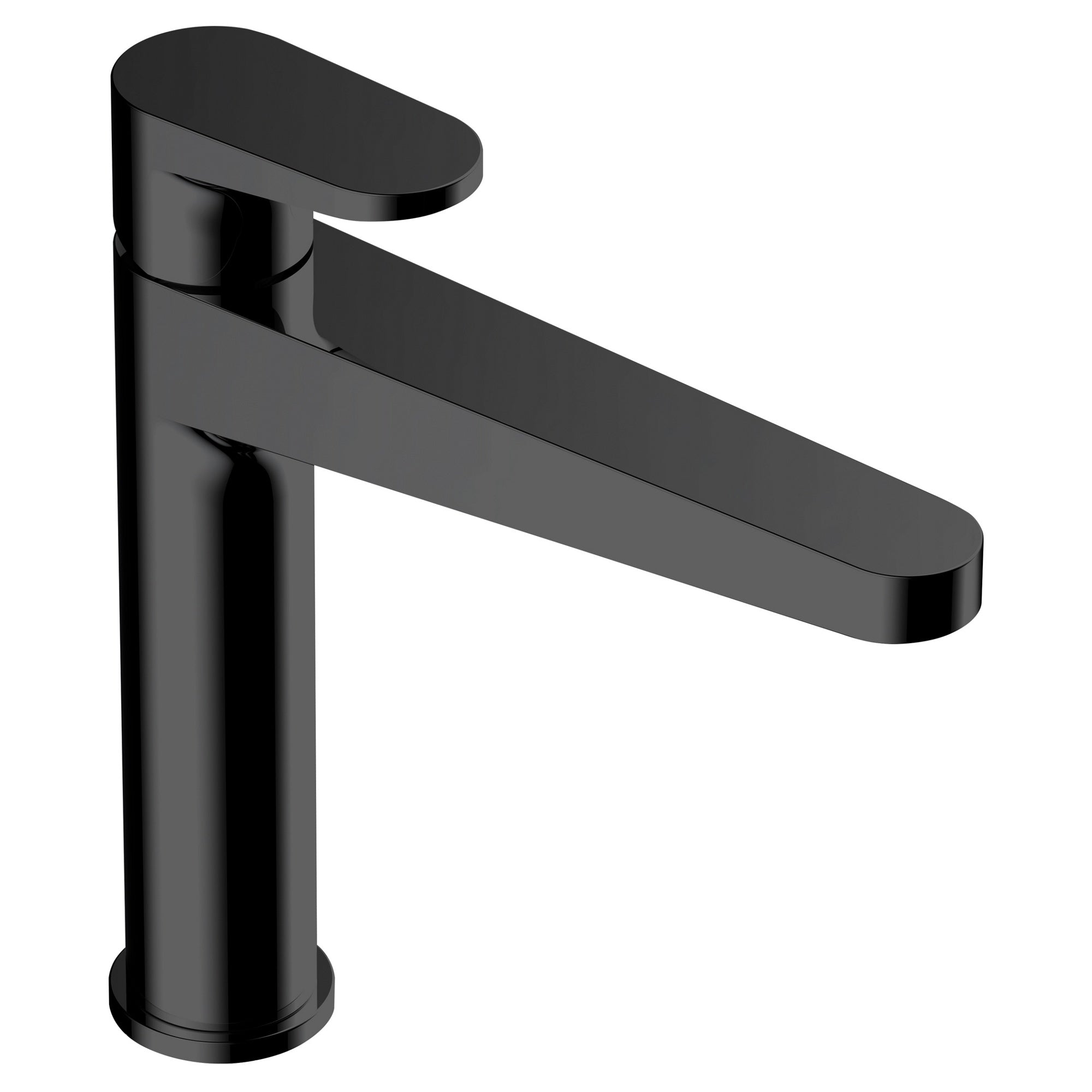 RAK Ischia Matt Black Basin Mono Mixer Tap - Mid Height, Solid Brass, 15 Year Guarantee