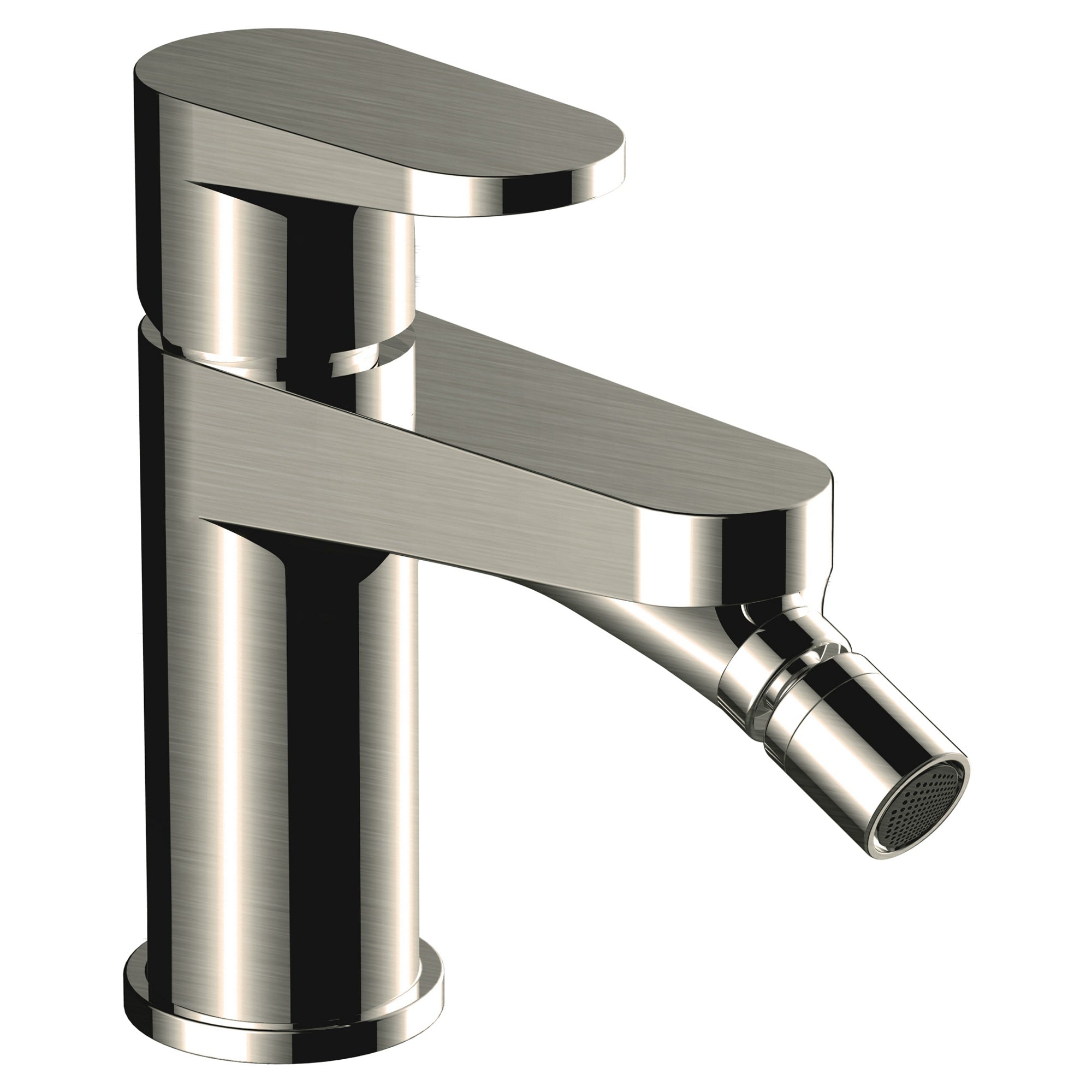RAK Ischia Bidet Mixer Tap, Modern Brushed Nickel Solid Brass - 15 Year Guarantee