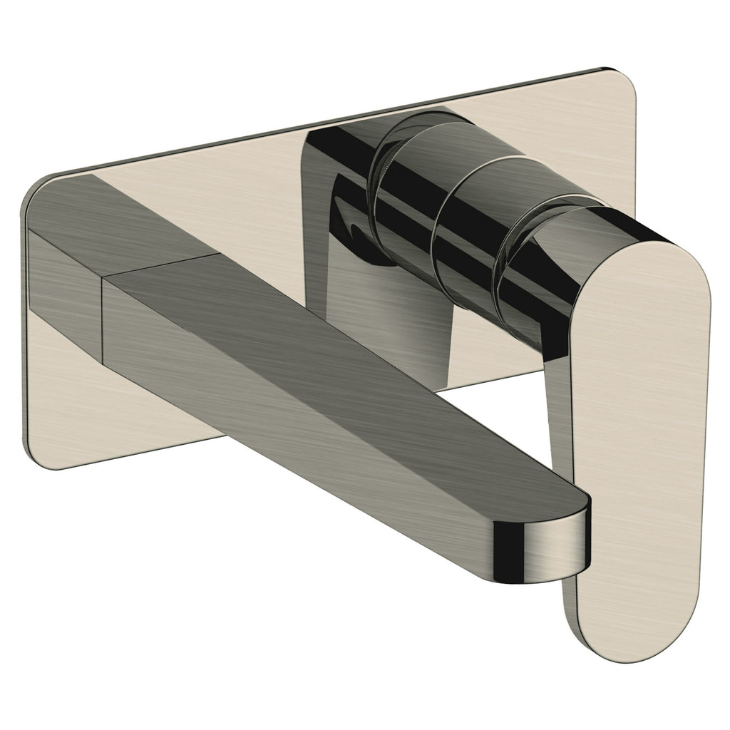RAK Ischia Wall Mounted Basin Mixer Tap - Brushed Nickel, Solid Brass, 15-Year Guarantee