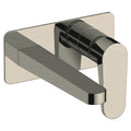 RAK Ischia Wall Mounted Basin Mixer Tap - Brushed Nickel, Solid Brass, 15-Year Guarantee