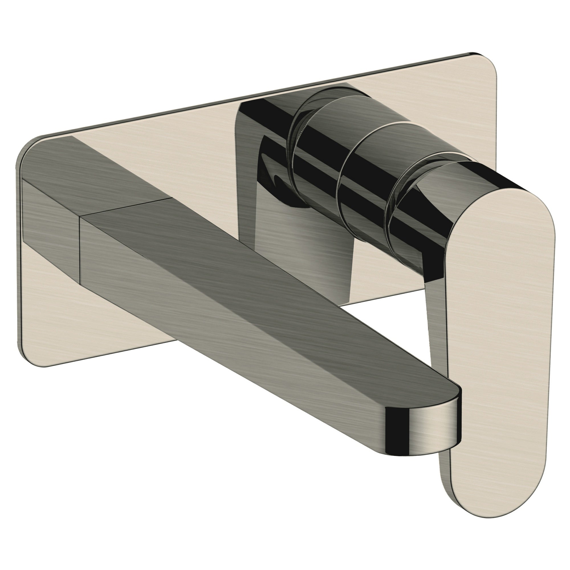 RAK Ischia Wall Mounted Basin Mixer Tap - Brushed Nickel, Solid Brass, 15-Year Guarantee