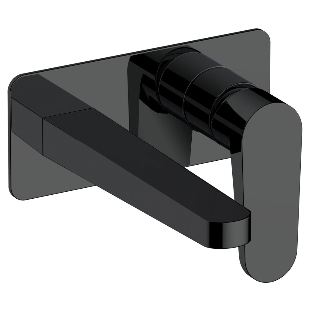 RAK Ischia Wall Mounted Matt Black Basin Mixer Tap, Premium Solid Brass, Modern Design