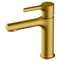 RAK Sorrento Brushed Gold Basin Mixer Tap, Luxury Solid Brass Modern Bathroom Tap with 15-Year Guarantee