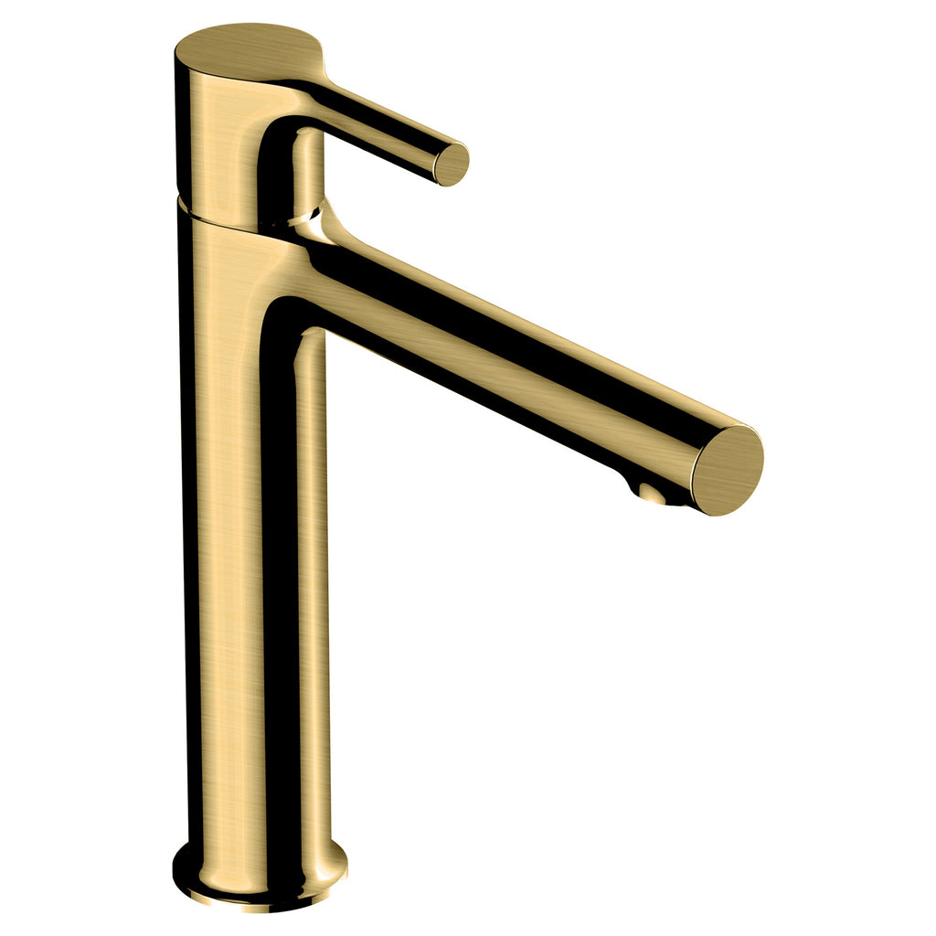 RAK Sorrento Mid-Height Brushed Gold Basin Mixer Tap - Solid Brass & Modern Design