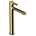RAK Sorrento Tall Brushed Gold Basin Mixer Tap - Modern, Solid Brass Design for Countertop Basins