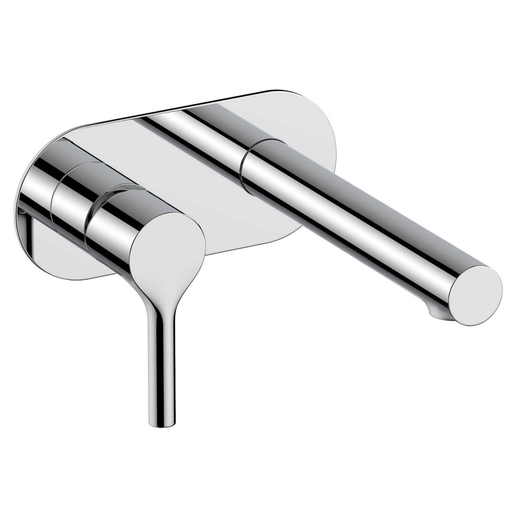 RAK Sorrento Polished Chrome Wall Mounted Basin Mixer Tap, Modern Solid Brass