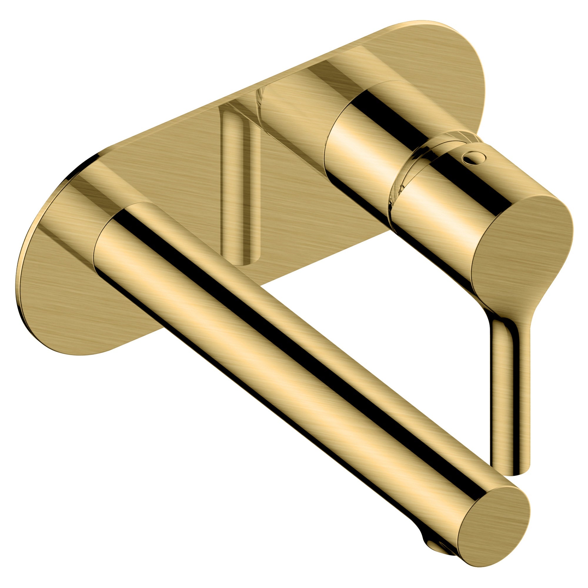 RAK Sorrento Brushed Gold Modern Wall Mounted Basin Mixer Tap - Solid Brass & WRAS Approved, UK DIY Friendly