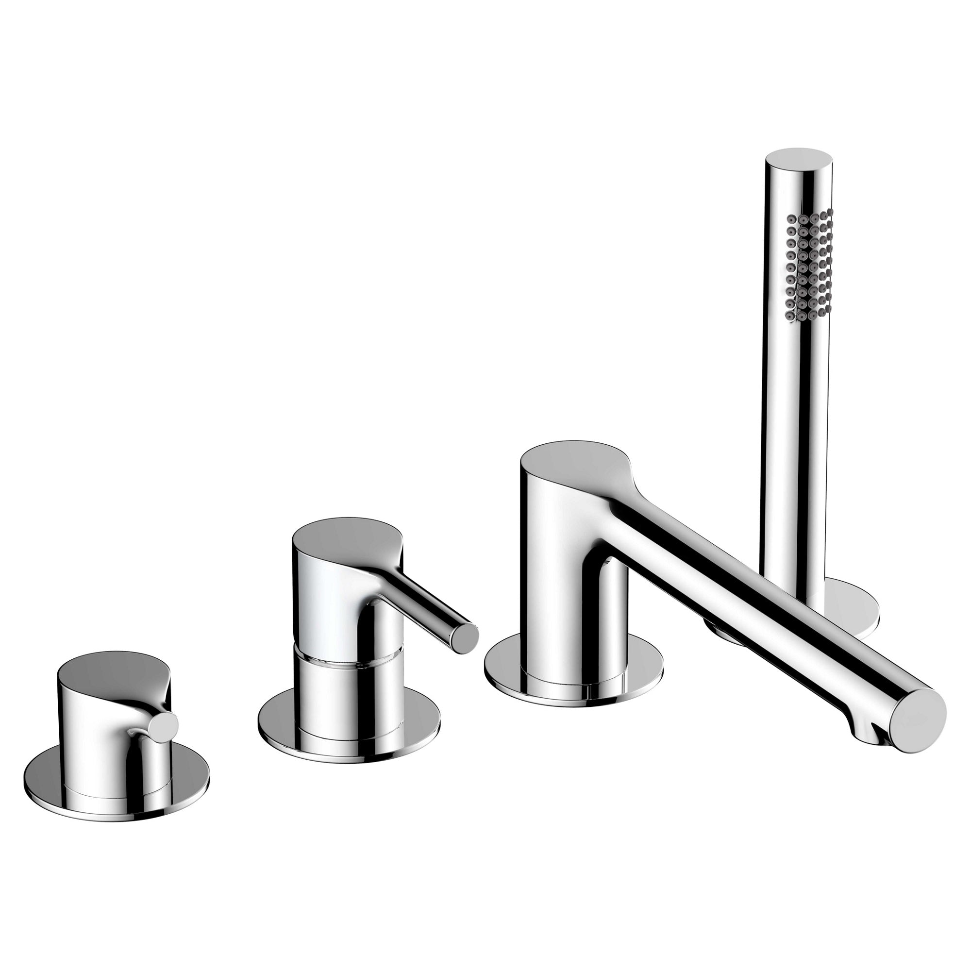 RAK Sorrento 4-Hole Polished Chrome Bath Shower Mixer Tap with Handset