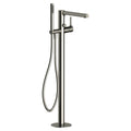 RAK Sorrento Brushed Nickel Freestanding Bath Shower Mixer Tap with Handset