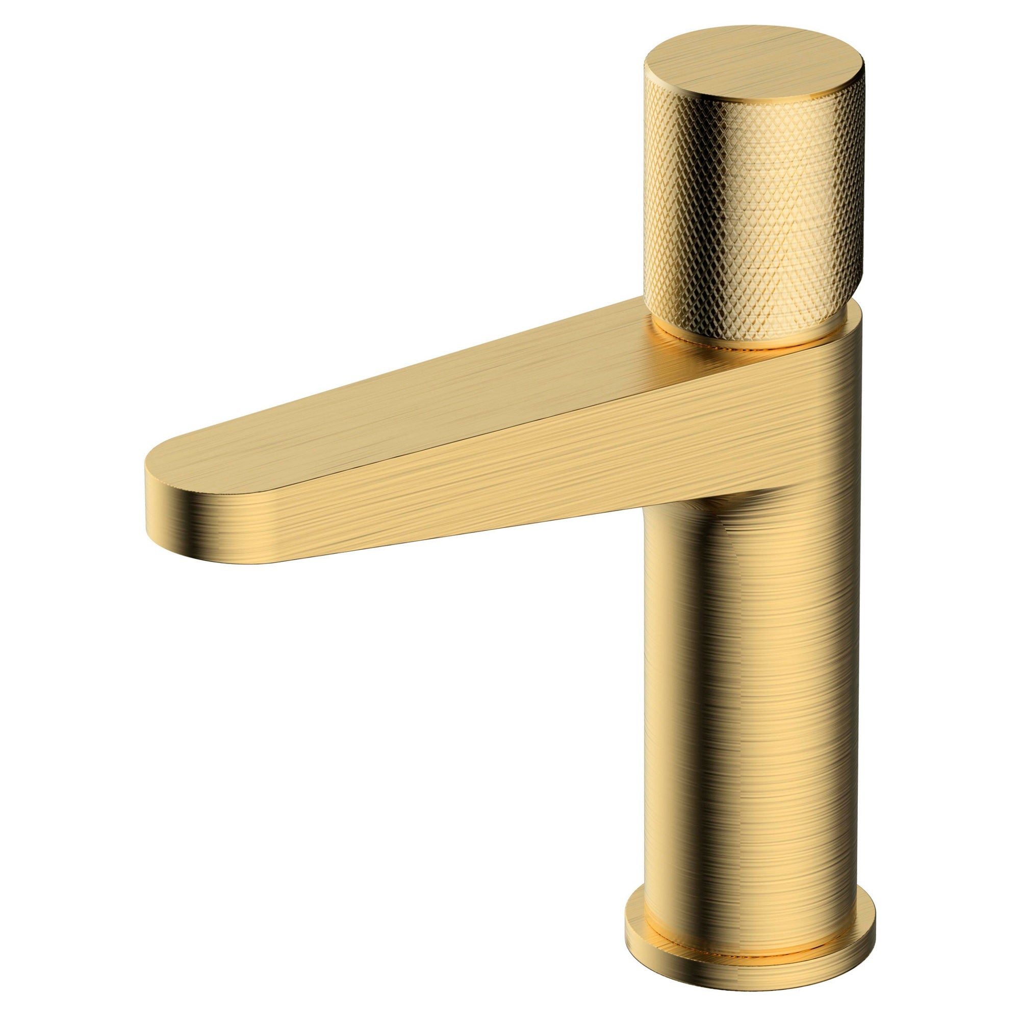 RAK Amalfi Brushed Gold Modern Basin Mixer Tap - Solid Brass, 15-Year Guarantee