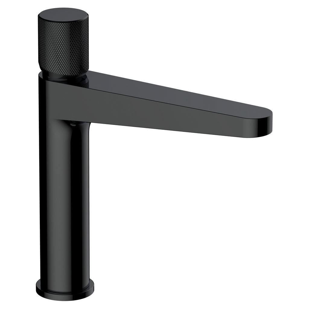 RAK Ceramics Amalfi Matt Black Modern Basin Mixer Tap with 15-Year Guarantee & Solid Brass Build
