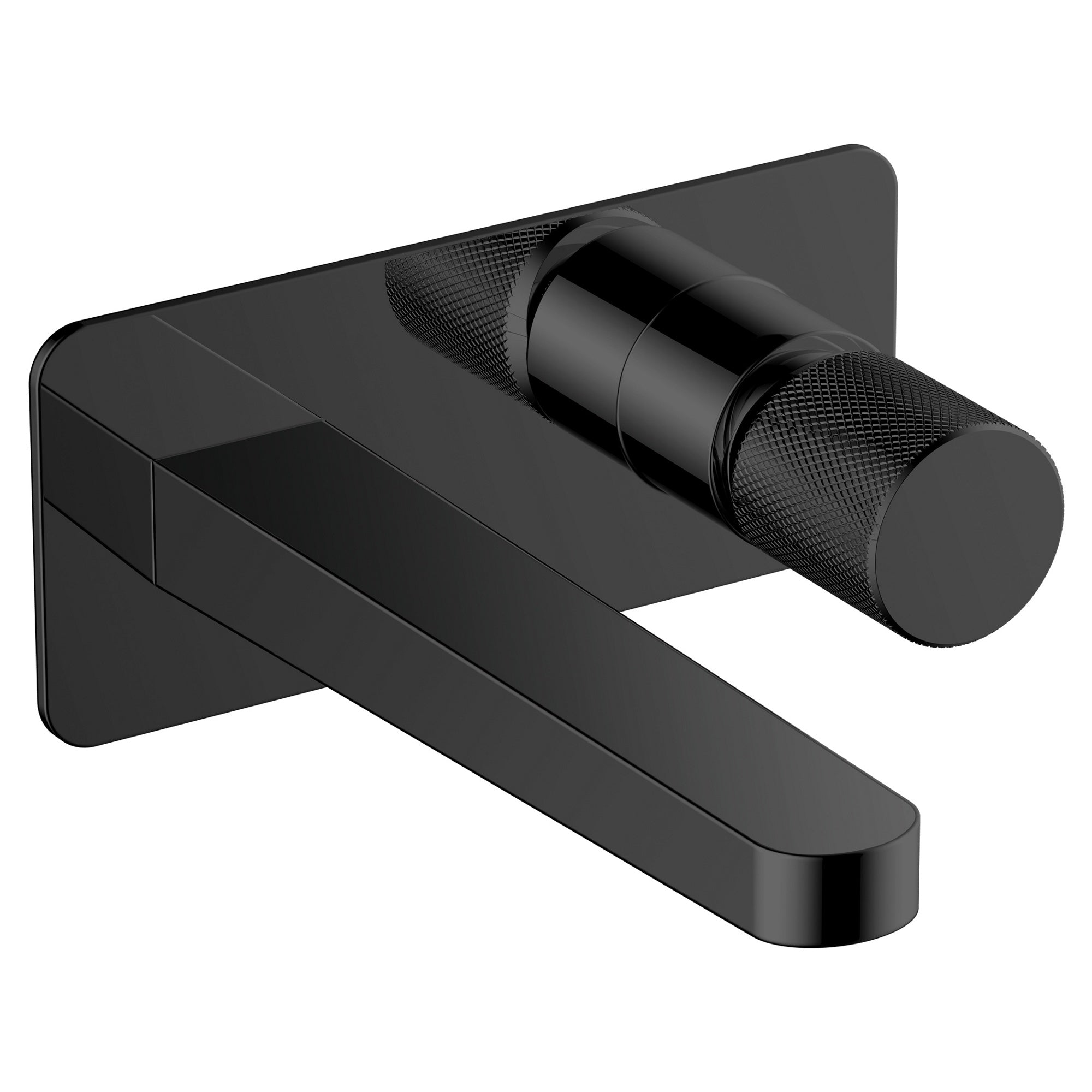RAK Ceramics Amalfi Matt Black Wall Mounted Basin Mixer Tap with Knurled Handle