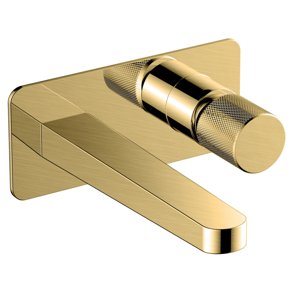RAK Amalfi Wall Mounted Basin Mixer Tap - Brushed Gold Solid Brass - 15 Year Guarantee