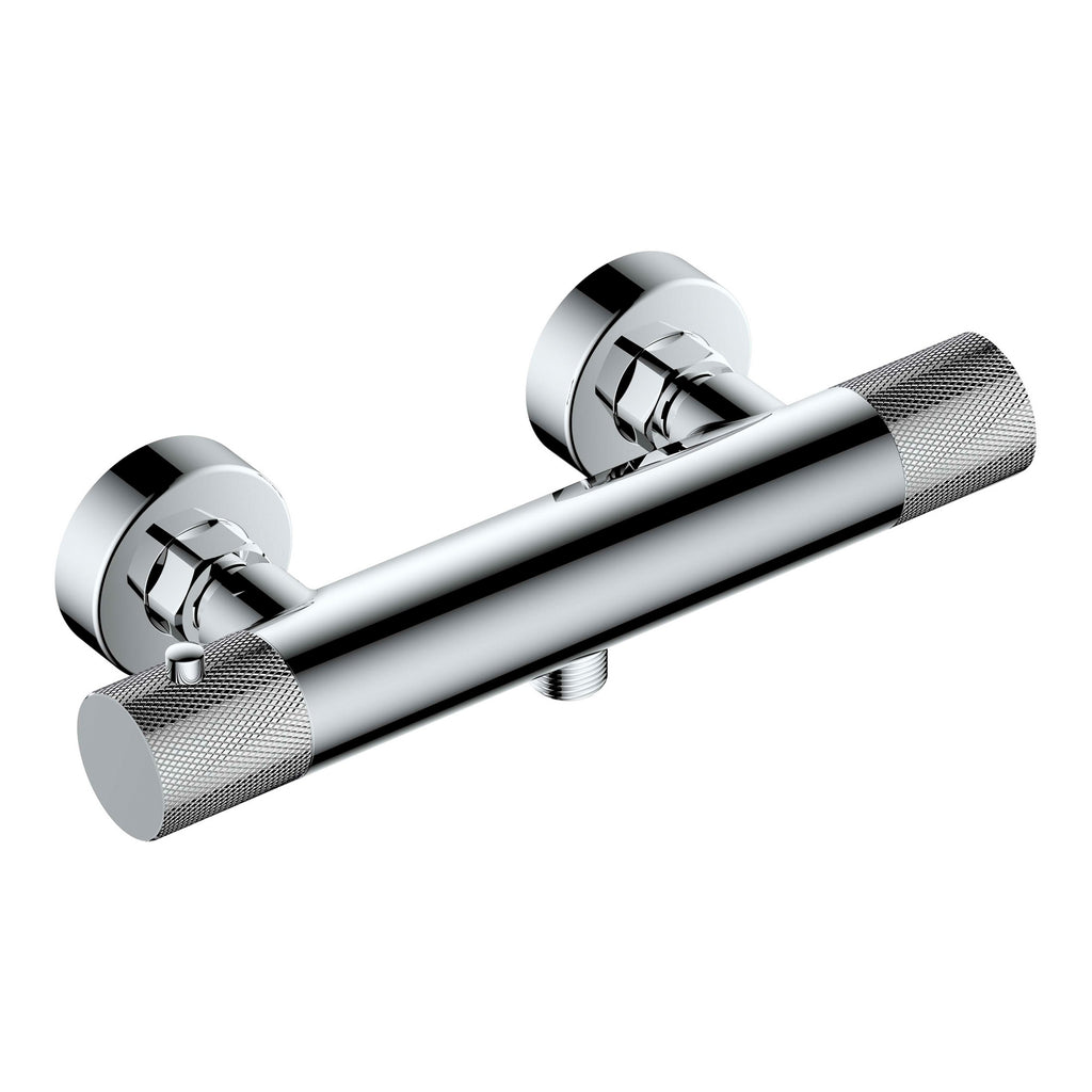 RAK Amalfi Thermostatic Bar Shower Valve with Bottom Outlet, Wall Mounted, Chrome Finish