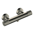 RAK Ceramics Amalfi Brushed Nickel Wall-Mounted Thermostatic Bar Shower Valve with Bottom Outlet