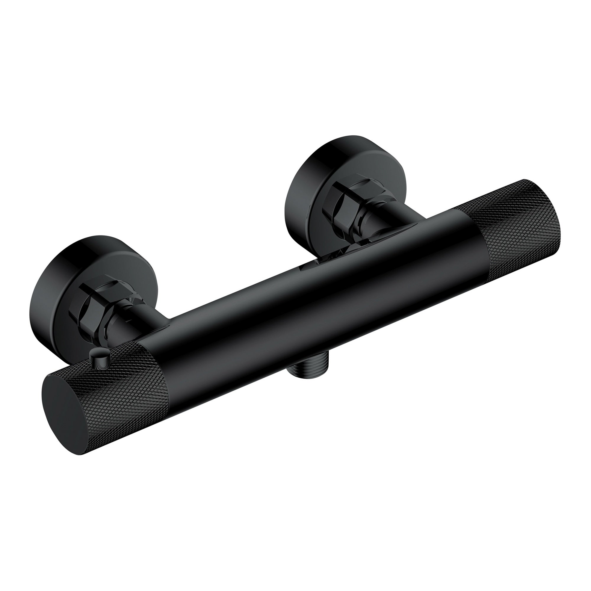 RAK Amalfi Thermostatic Matt Black Bar Shower Valve for Wall Mounting - Durable Solid Brass Design
