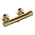 RAK Ceramics Amalfi Brushed Gold Thermostatic Wall Mounted Bar Shower Valve with Bottom Outlet