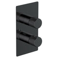 RAK Amalfi Matt Black Thermostatic Concealed Dual Outlet Shower Valve