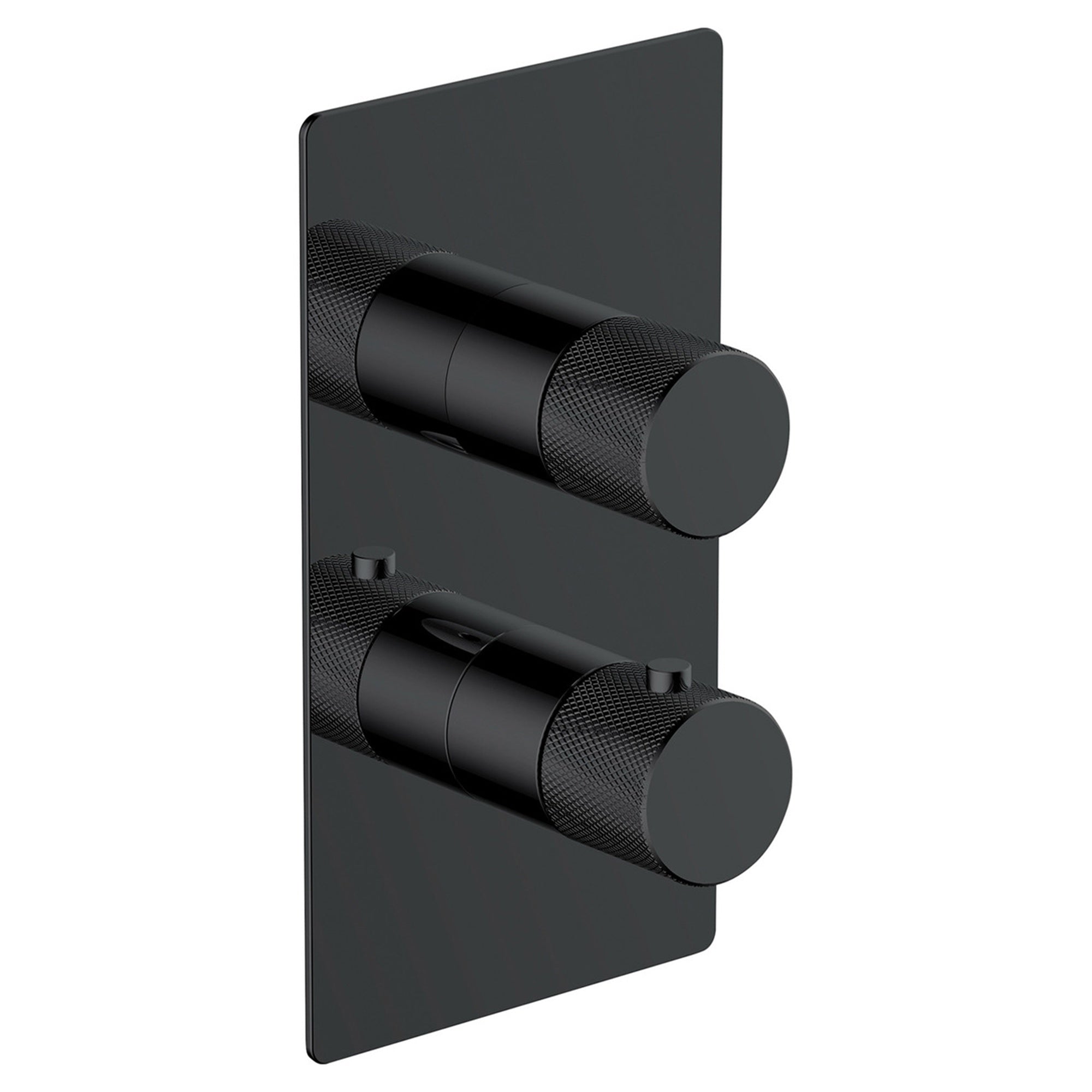 RAK Amalfi Matt Black Thermostatic Concealed Dual Outlet Shower Valve