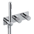 RAK Ceramics Amalfi Thermostatic Concealed Wall-Mounted Dual Outlet Shower Valve with Chrome Handset